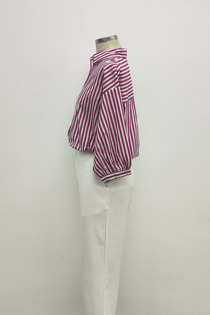 3/4 SLEEVES SHIRT IN PINK STRIPE