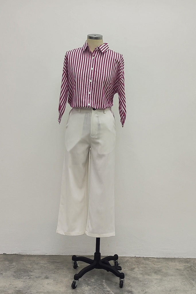 3/4 SLEEVES SHIRT IN PINK STRIPE