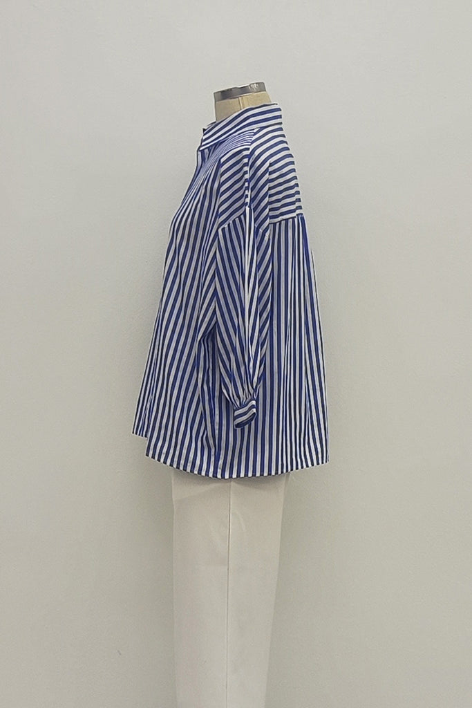 3/4 SLEEVES SHIRT IN BLUE STRIPE