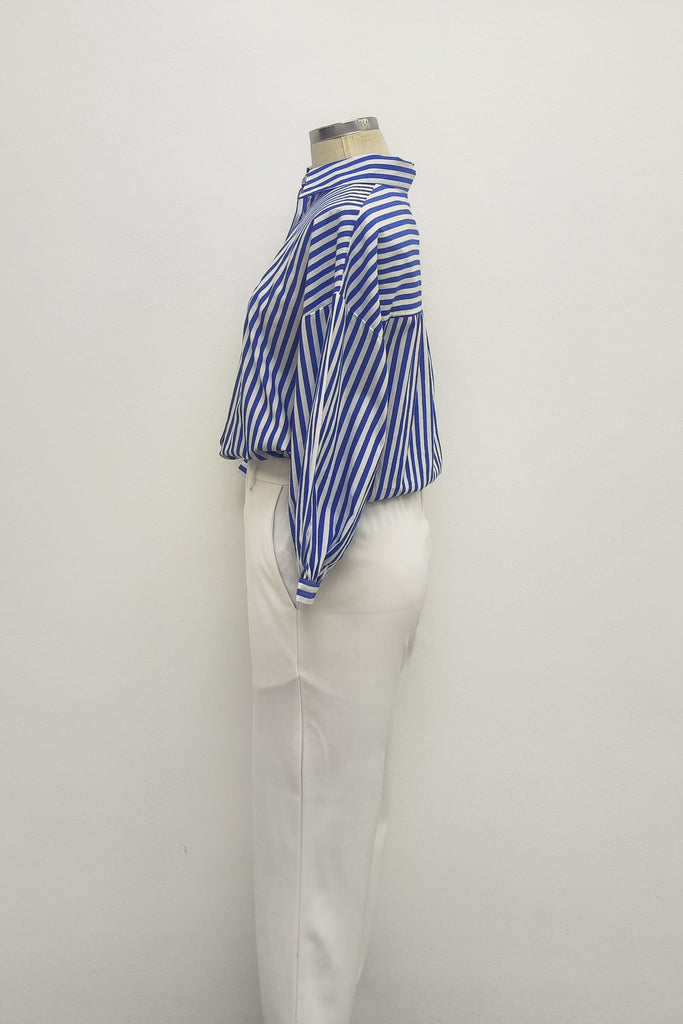 3/4 SLEEVES SHIRT IN BLUE STRIPE